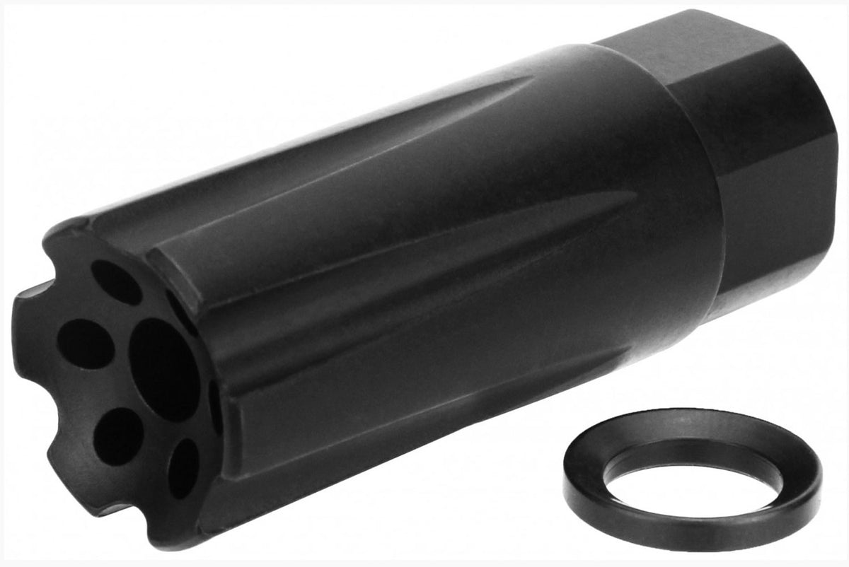 TacFire MZ1020 Linear Compensator Black Nitride Steel with 1/2"-28 tpi Threads, 2.26" OAL & 0.87" Diameter for 5.56x45mm