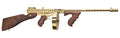 Thompson T150DTGTS 1927A-1 Deluxe 45 ACP Caliber with 16.50" Barrel, 20+1 Capacity (Stick), 50+1 Capacity (Drum), Gold w