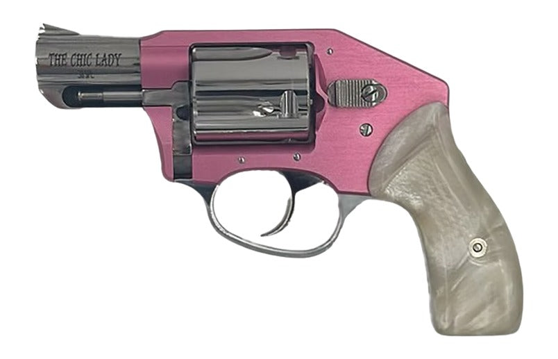 Charter Arms 53852 Chic Lady Off Duty Small 38 Special, 5 Shot 2" High Polished Stainless Steel Barrel & Cylinder, Pink 