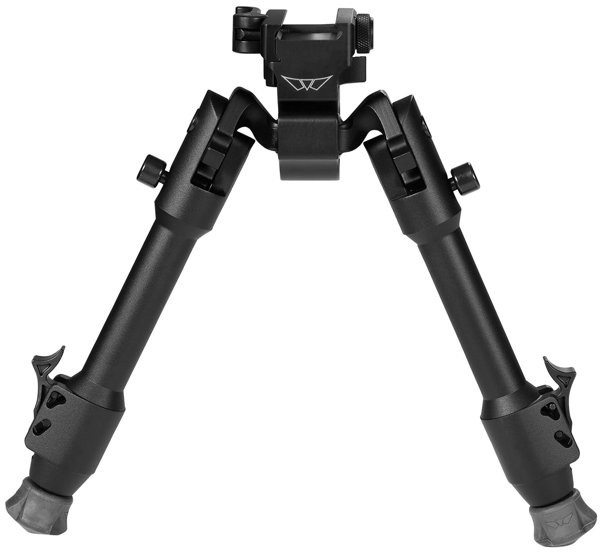 Warne 7901M Skyline Precision Bipod  made of Matte Black Aluminum with Picatinny Rail Attachment Type, Rapid Leg Deploym