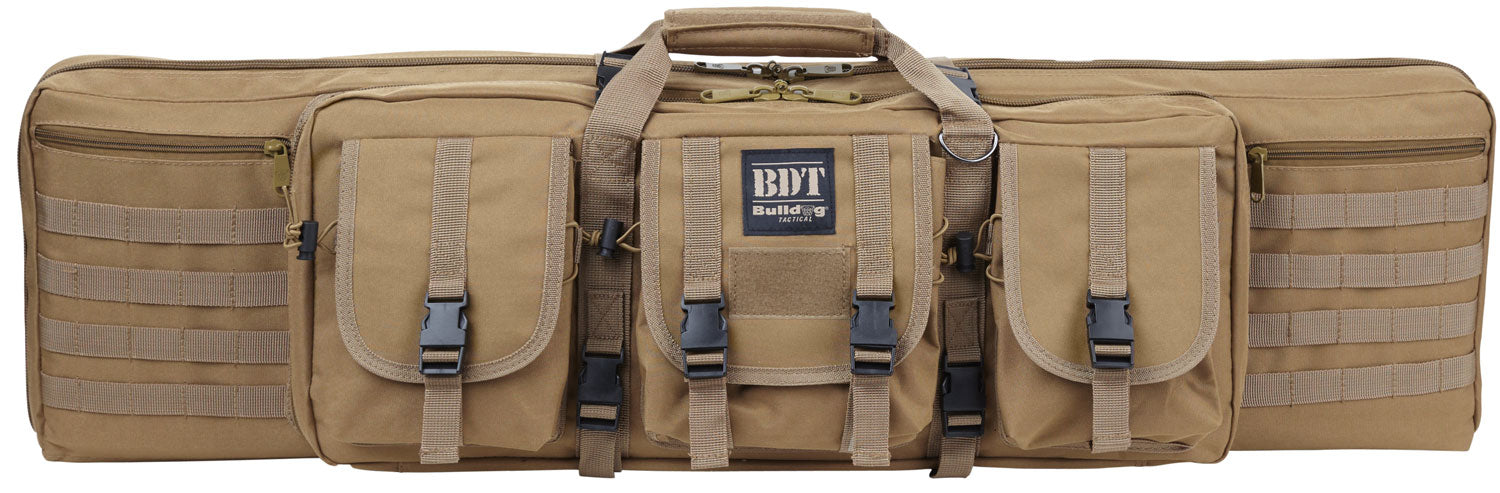 Bulldog BDT3536T BDT Tactical Single 36" Tan Nylon, 3 Accessory Pockets, Deluxe Padded Backstraps, Lockable Zippers, Pad