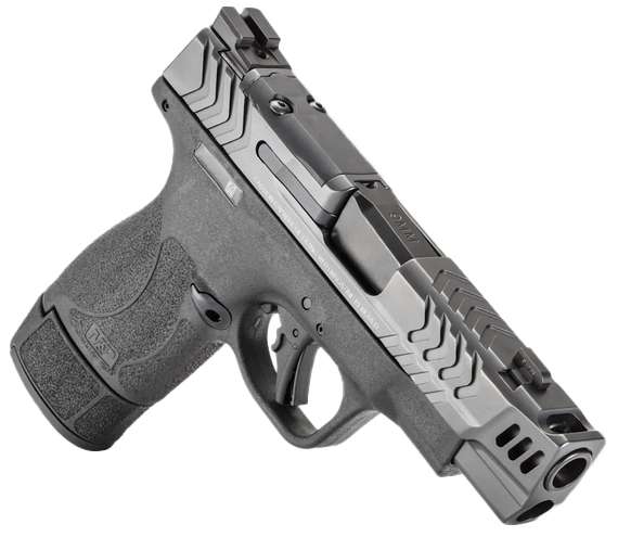 SMITH & WESSON PC M&P9 SHIELD PLUS CARRY COMP 4" O.R. 9MM NTS BLK/GRY 1-10RD,13RD,15RD MAG