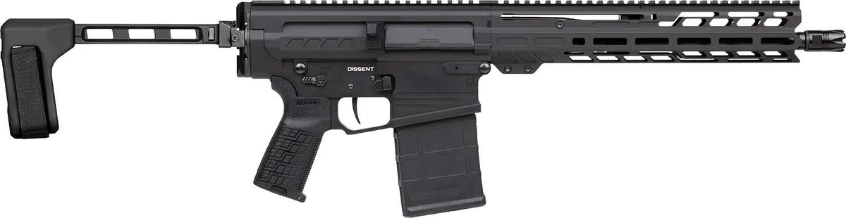 CMMG DISSENT MK3 8.6 BLACK OUT PISTOL 12.5" ARMOR BLACK W/ SB TACT FS1913A FLD BRACE