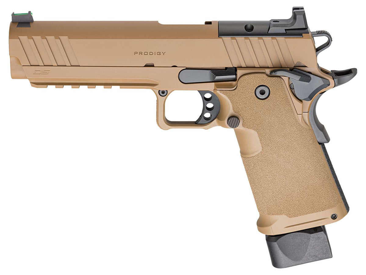 SPRINGFIELD ARMORY 1911 DS PRODIGY COYOTE BROWN 5" 9MM PSTL 1-17RD 1-20RD