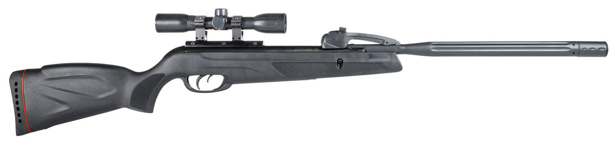 Gamo 6110068754 Swarm Whisper Gas Piston 177 10 Shot Fluted Polymer Jacketed Rifled Steel Barrel w/Whisper Noise Dampeni