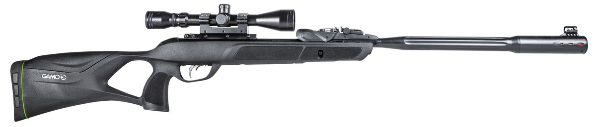 Gamo 611006335554 Swarm Fusion 10X Gen 3 Gas Piston 22 10rd Shot Black Black Fluted Steel Barrel Black Receiver Black Al