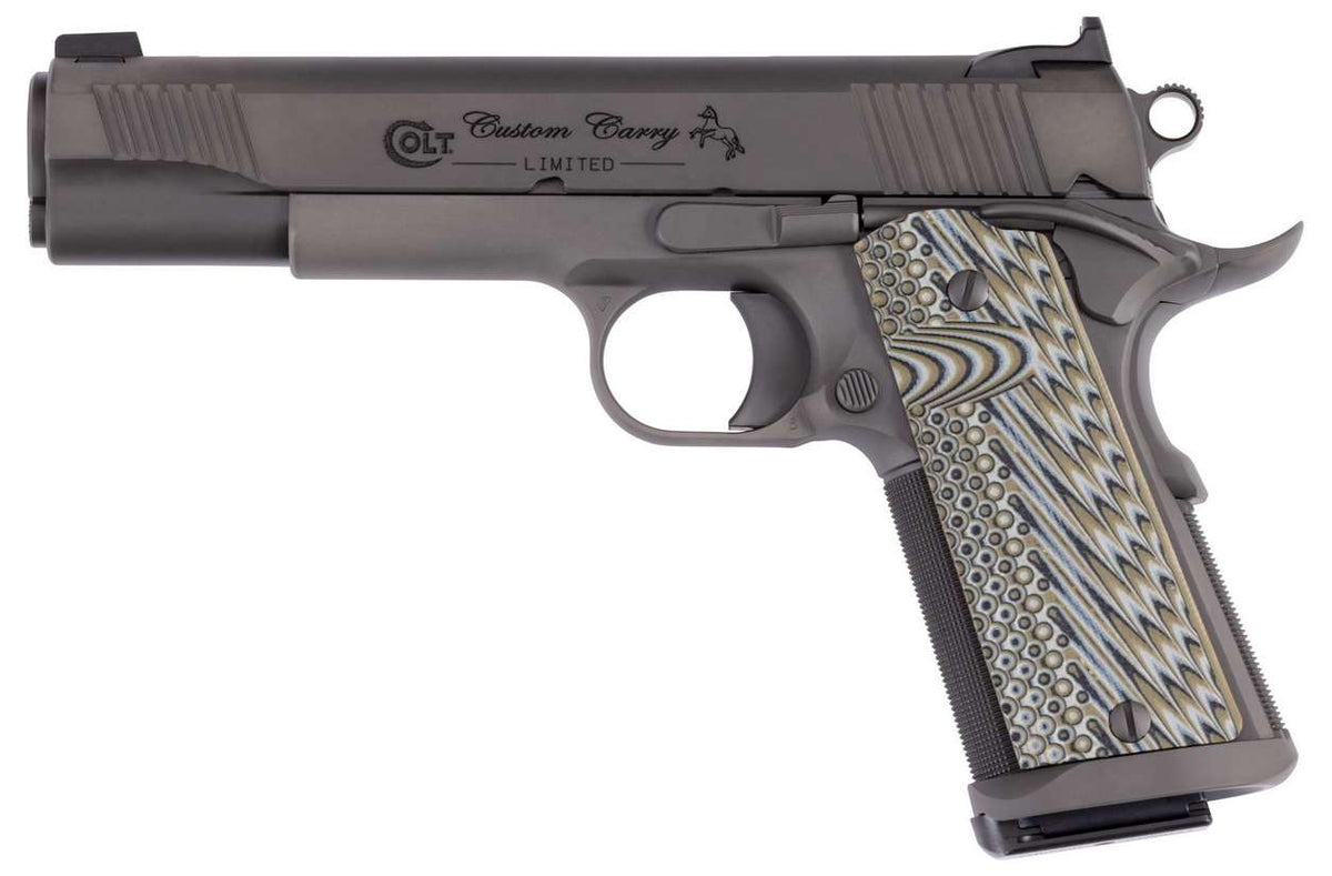COLT 1911 CUSTOM CARRY GOVERNMENT 9MM 5" STAINLESS \ SMOKE DLC