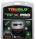 TruGlo TG13SG3PC TFX Pro  Black | Green Tritium & Fiber Optic Orange Outline Front Sight Green Tritium & Fiber Optic Rea
