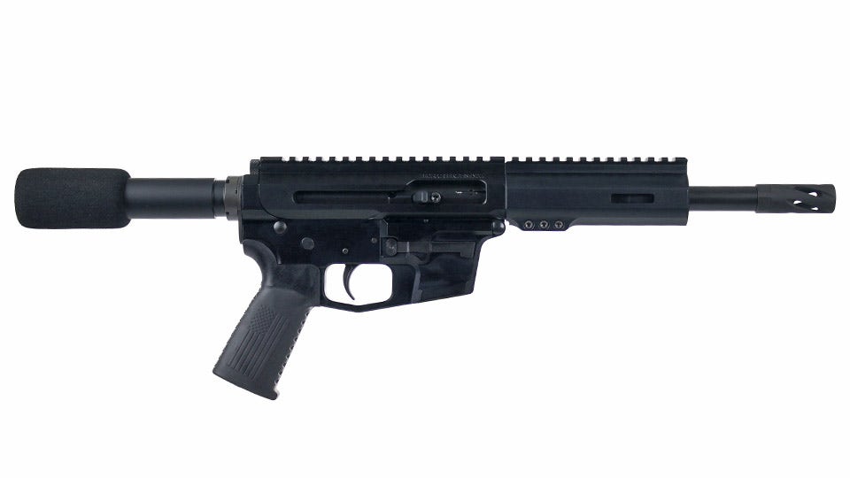 BC-10MM 10mm Right Side Charging Complete Pistol, 7.5" Parkerized Barrel, 1:16 Twist, Billet Lower, Blowback, 5.3" M-LOK Rail