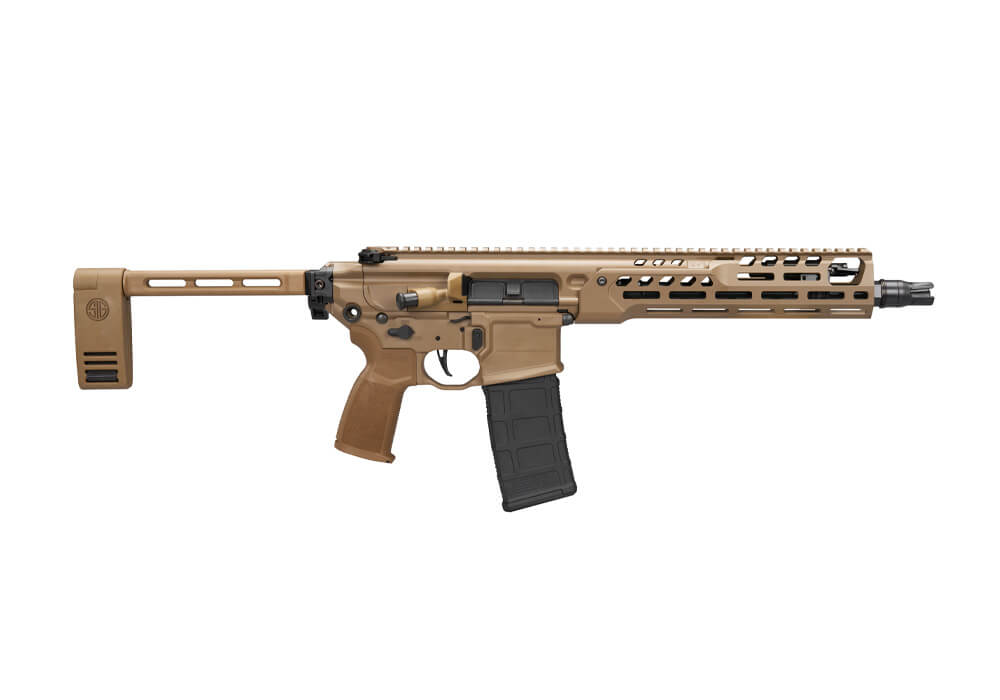SIG SAUER MCX 5.56 PISTOL 11.5" PISTOL FDE CERAKOTE, FOLDING PCB, 1-30RD MAG
