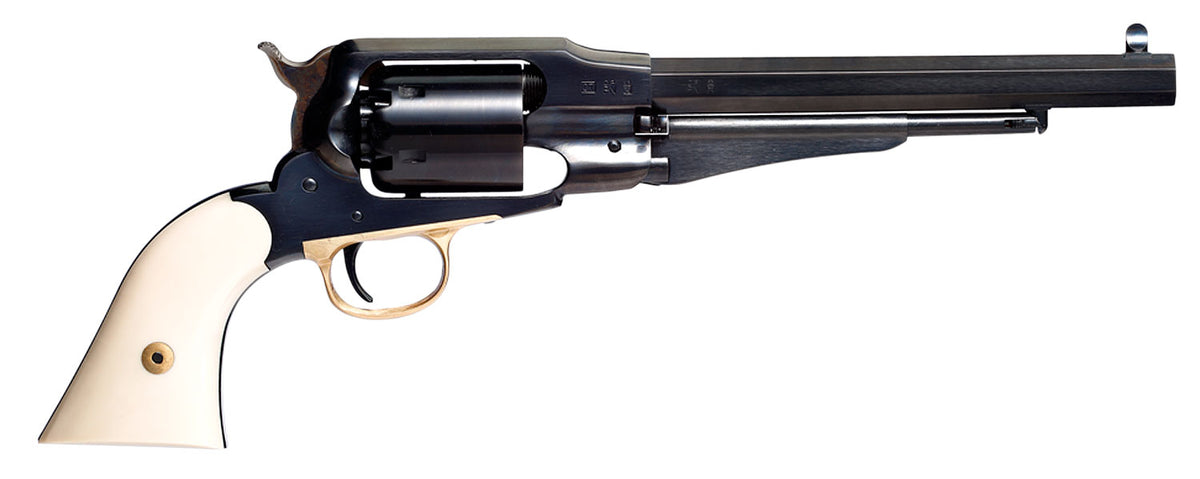 Taylors & Company 550778 1858 Remington Sodbuster Uberti 44 Cal 6 Shot Percussion 8" Blued Octagon Barrel, Blued Cylinde