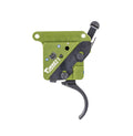Timney Triggers 510V2 Elite Hunter  Curved Trigger with 3 lbs Draw Weight & Black/Green Finish for Remington 700 Right