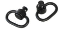 BULLDOG DELUXE QD PUSH BUTTON SWIVEL SET 1.25 IN BLK STEEL ( 20 PER CASE )