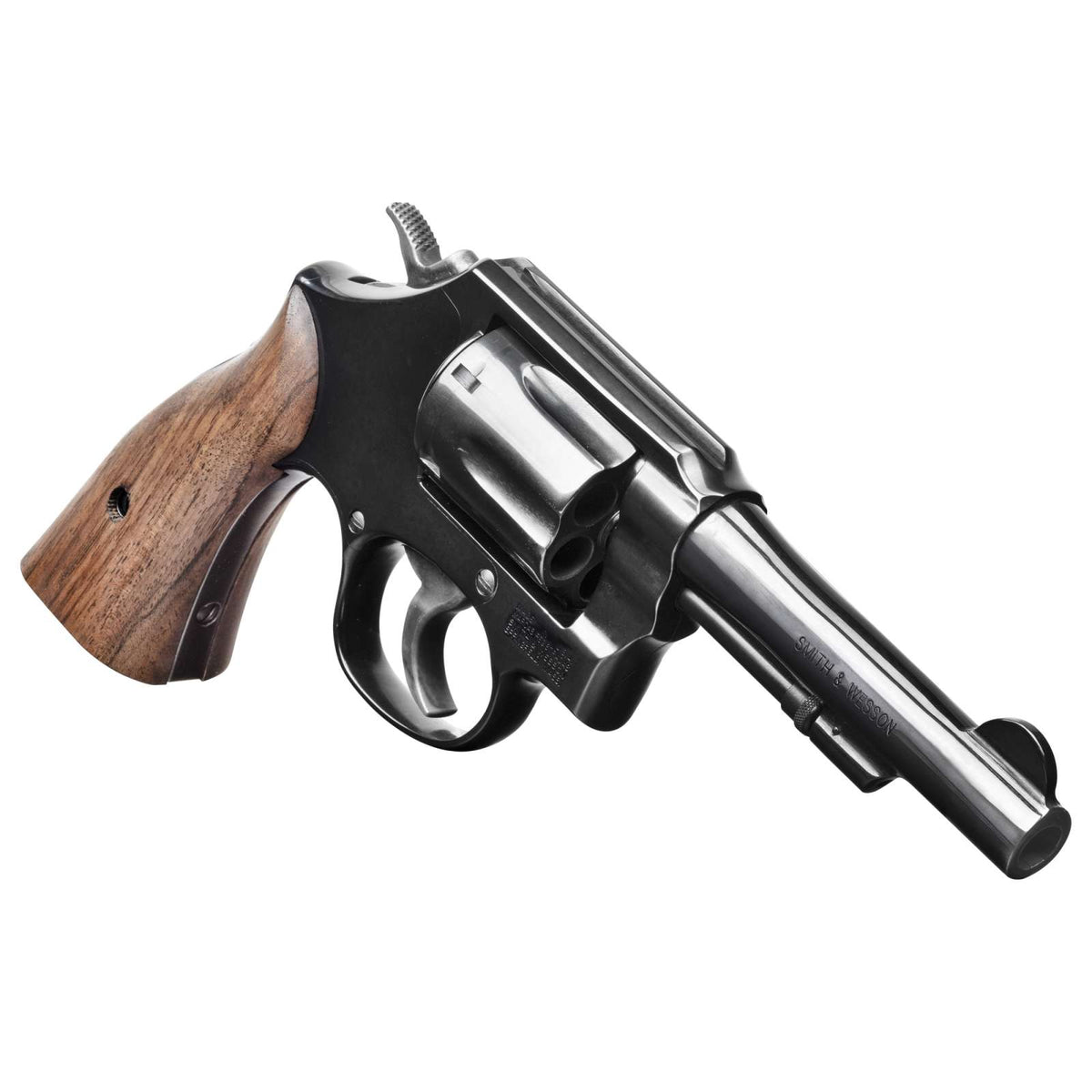 SMITH & WESSON MODEL 10 38SPL REVOLVER 4" BLACK/WOOD NO LOCK 6RD CA COMPLIANT
