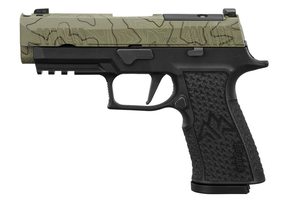 SIG SAUER P320 XTEN CARRY COMP 10MM PSTL MOSS GREEN TOPO/BLACK 2-15RD