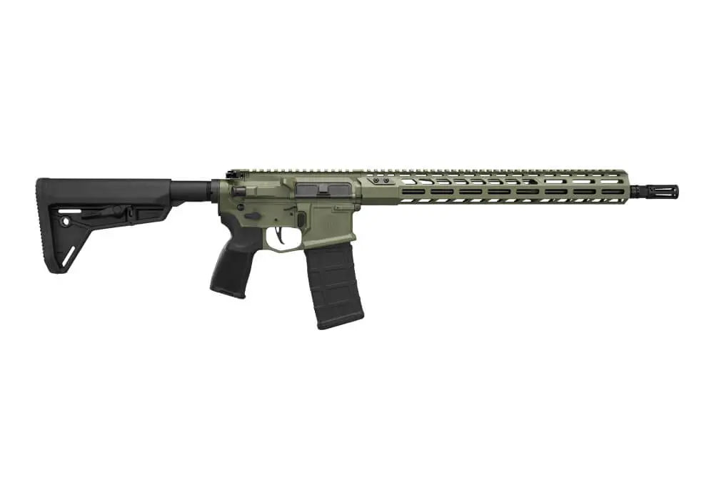 SIG SAUER M400 SDI MOSS GREEN 5.56 RIFLE, 16" W/ RAIL, MAGPL STOCK, FLATBLDE TRIGGER