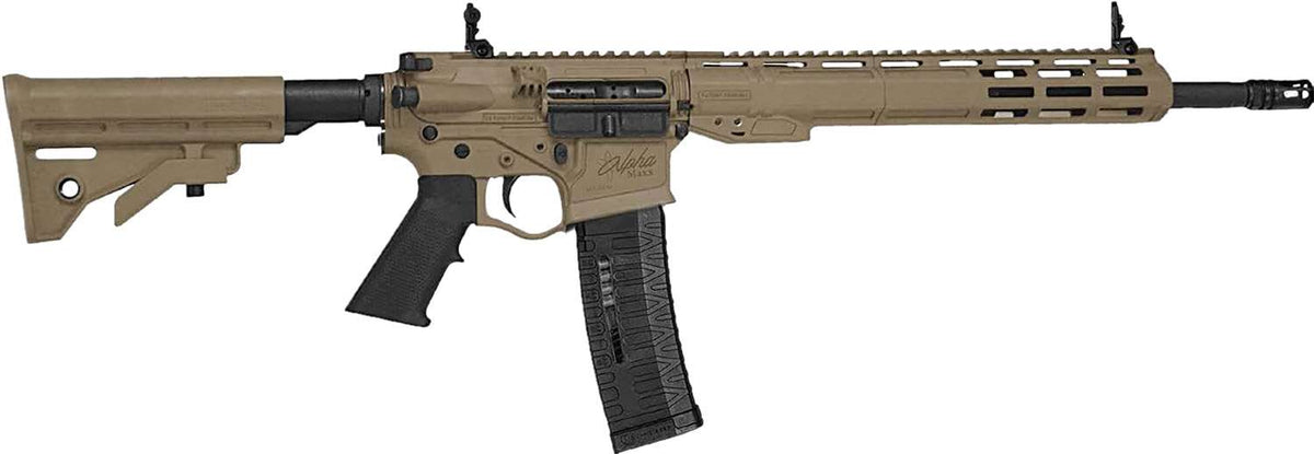 ATI ALPHA MAXX 5.56 FDE RIFLE 16" HBAR 13" MLOK RAIL F/U SIGHTS 1-60RD MAG
