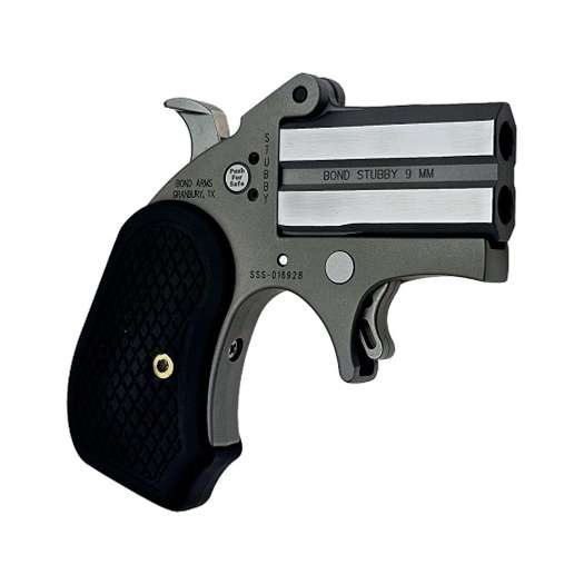 BOND ARMS STUBBY HGD 9MM 2.2IN BBL SS FRAME RS FINISH B6 EXT GRIPS