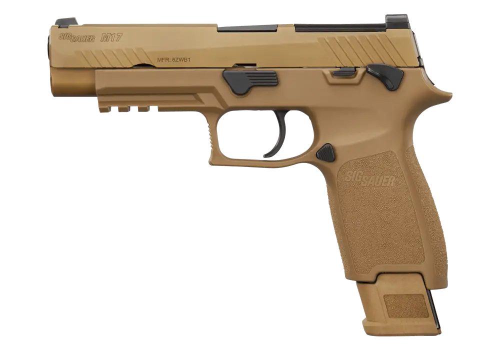 SIG SAUER M17 CSS 9MM PISTOL COYOTE TAN 4.7" M.S. 3-10RD MAGS