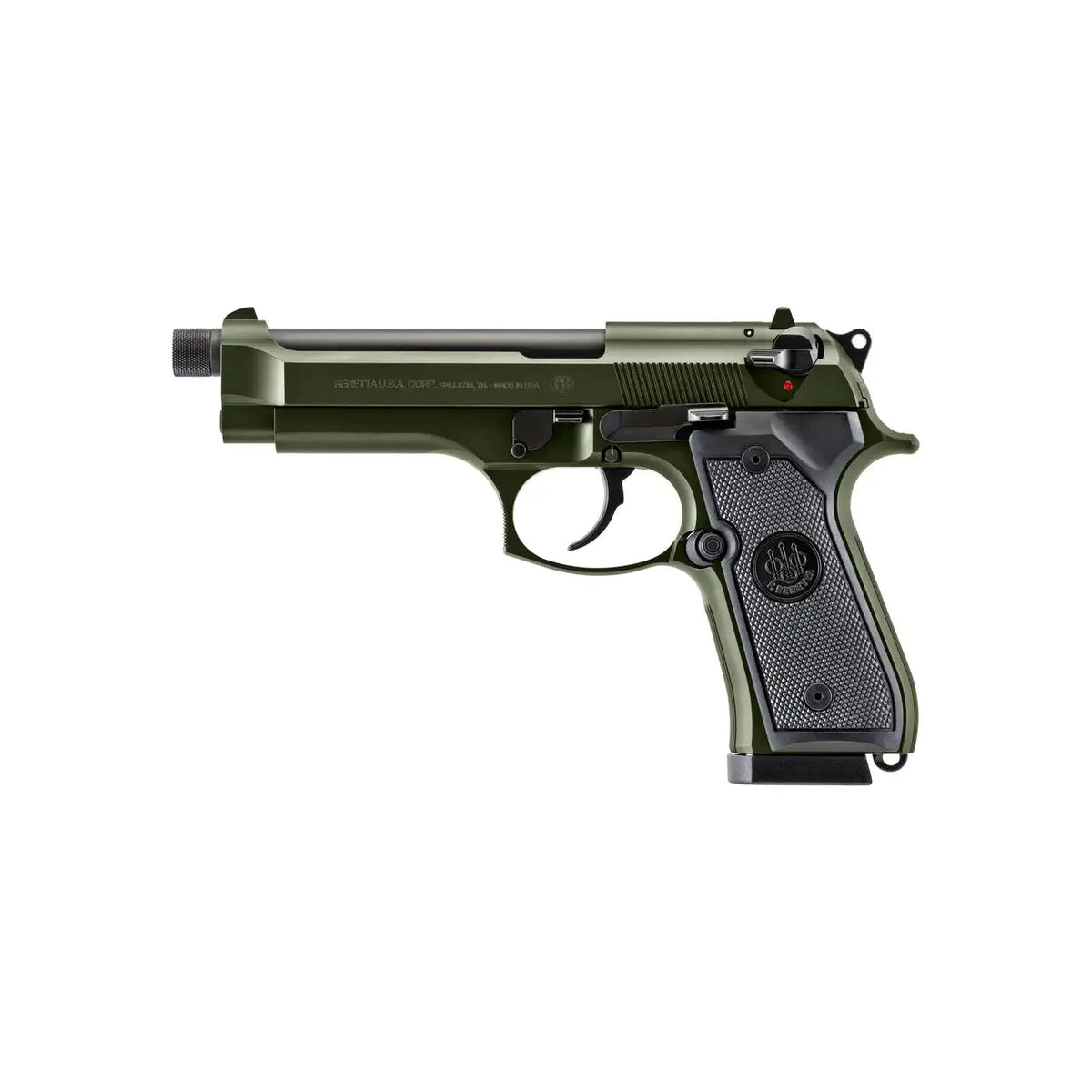 92FS THREADED 9MM 18RD 4.9IN OD GREEN