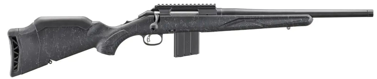 RUGER AMERICAN G2 PATROL 6MM ARC 16.10" BULL CONTOUR BLACK SPLATTER 10RD