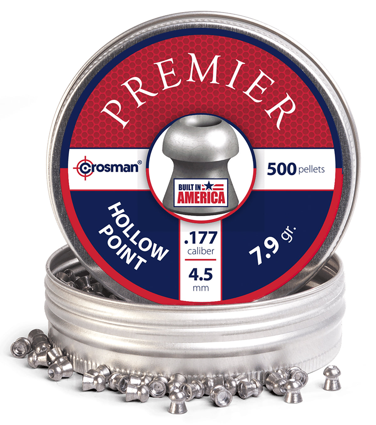 Crosman LHP77 Premier Hollow Point 177 Lead Hollow Point 500/Tin