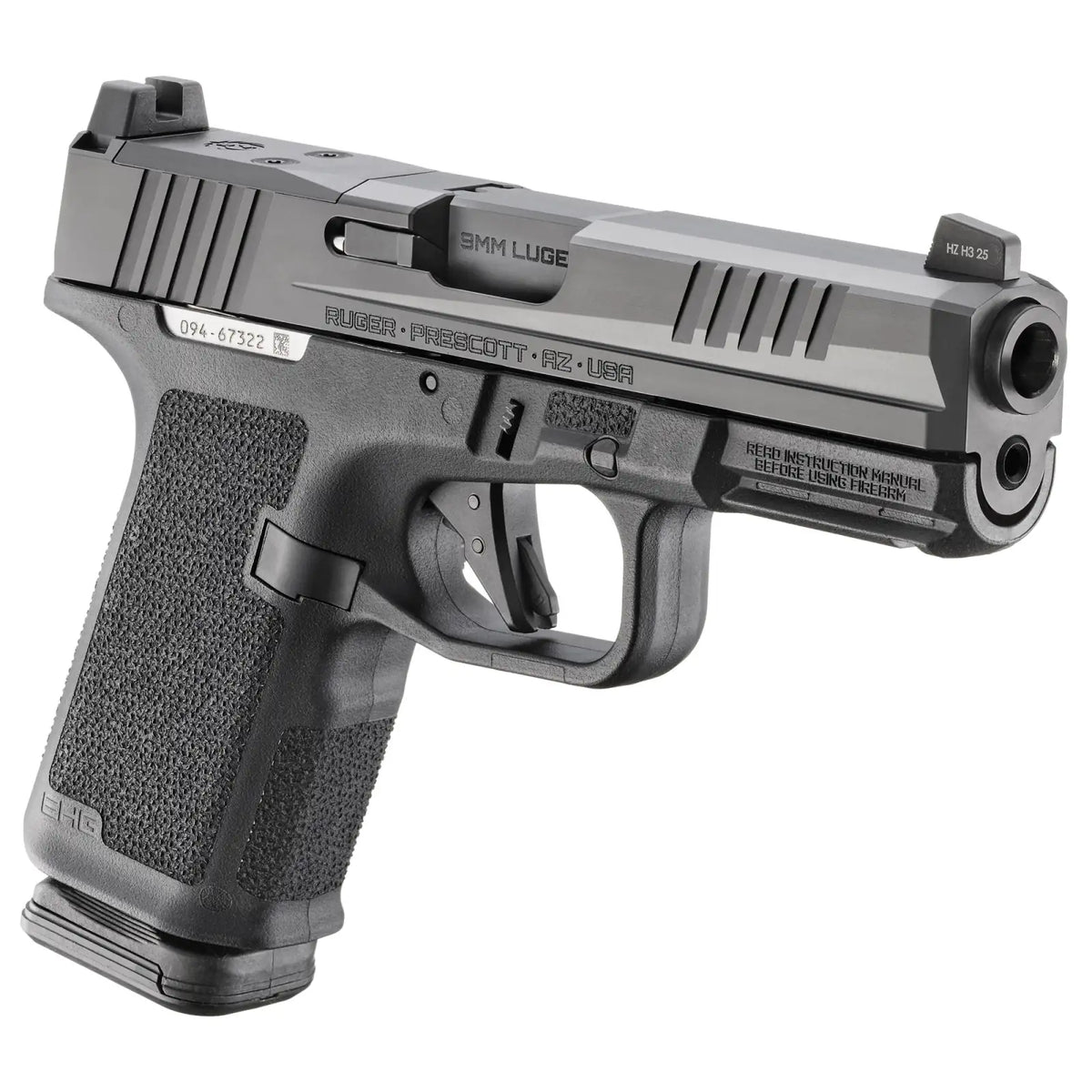 RUGER RXM 9MM PISTOL 4" BBL BLACK MAGPUL EHG, O.R. 2-15RD MAGS