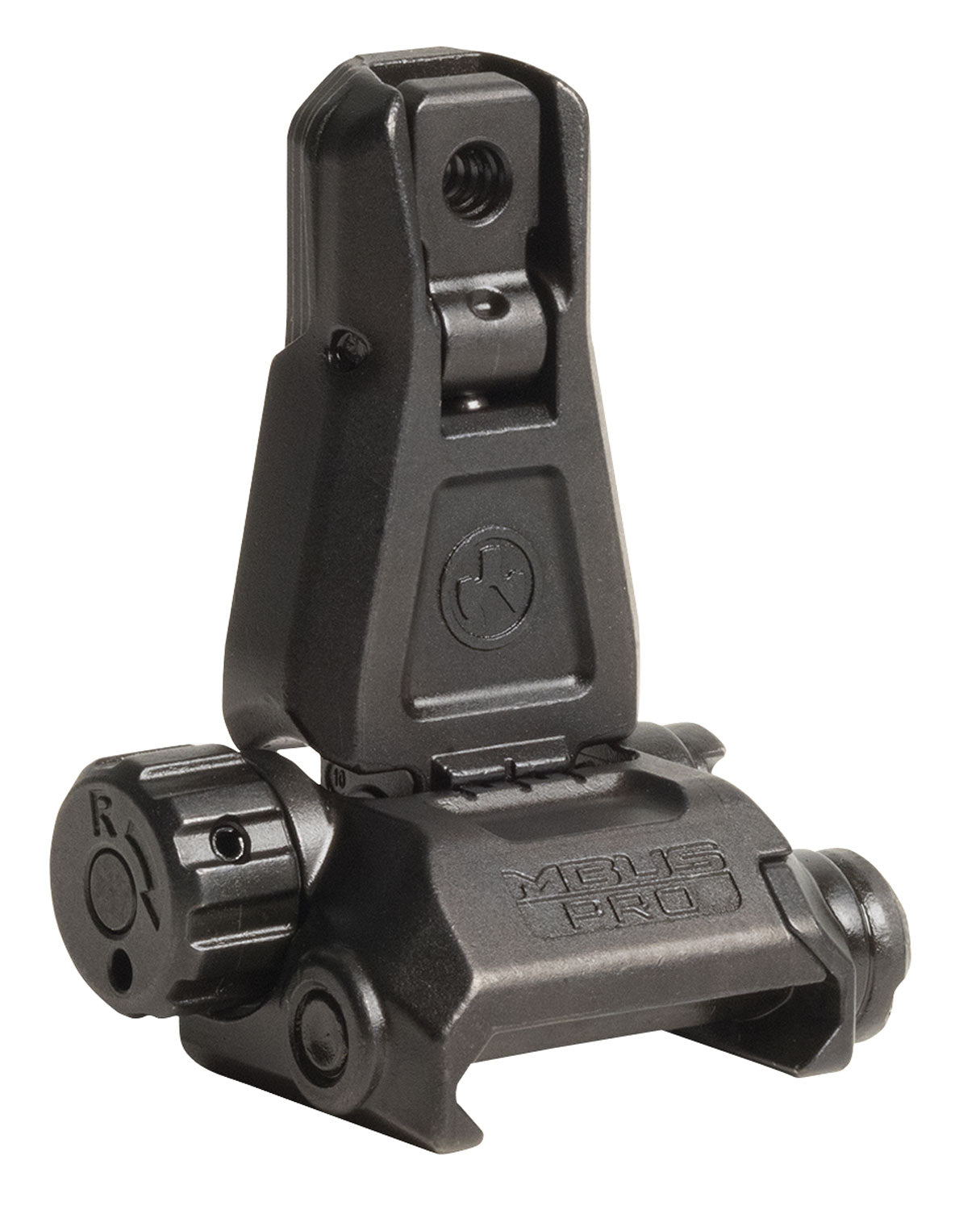 Magpul MAG276-BLK MBUS Pro Sight Rear  QPQ Melonited Steel Construction for AR Platform