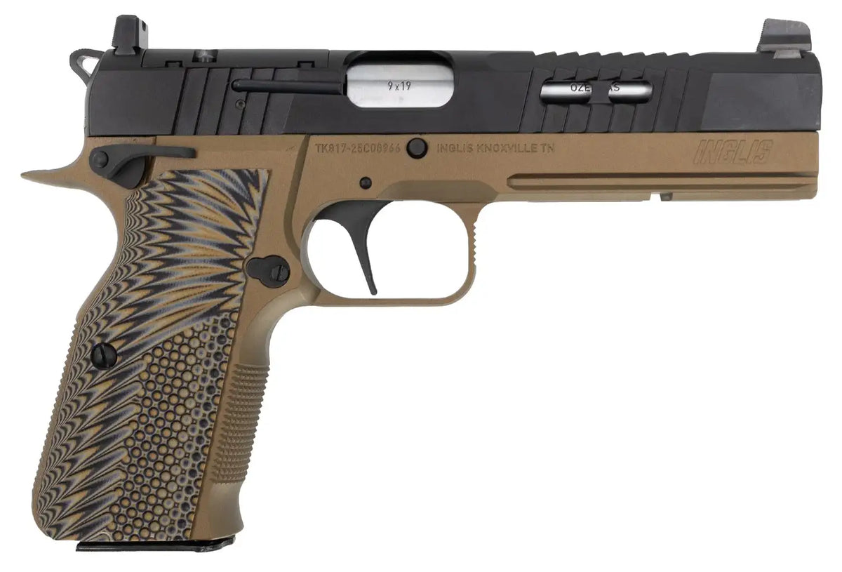 SDS INGLIS 2035 BRONE/BLACK 9MM PISTOL BRNZ/BLK 2X15RD MAGS