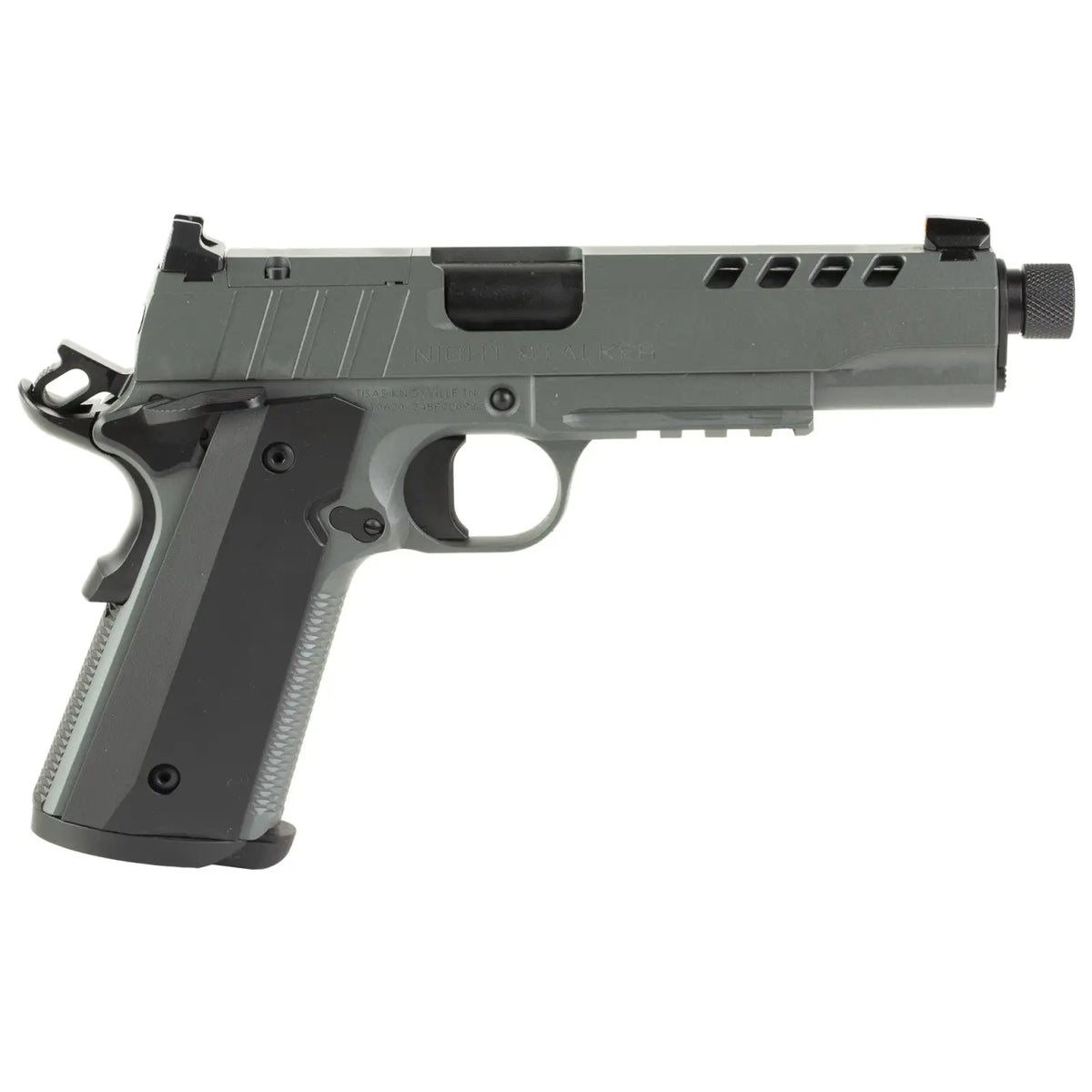 TISAS 1911 9MM 5" NIGHT STALKER SF, GREY, RAIL, 2-9RD