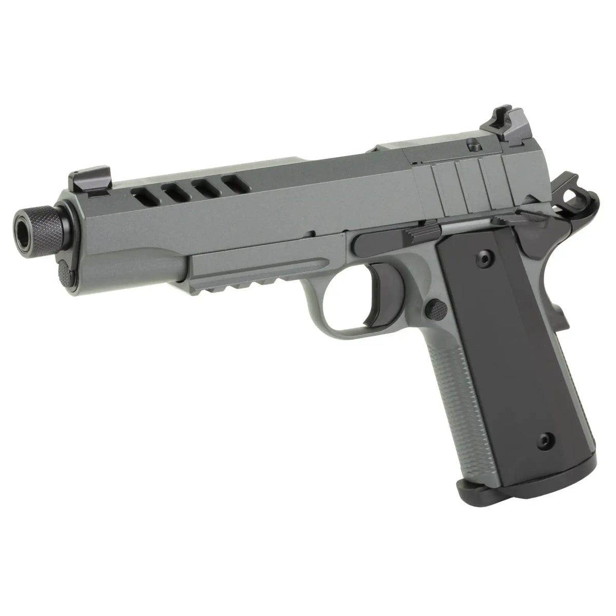 TISAS 1911 9MM 5" NIGHT STALKER SF, GREY, RAIL, 2-9RD