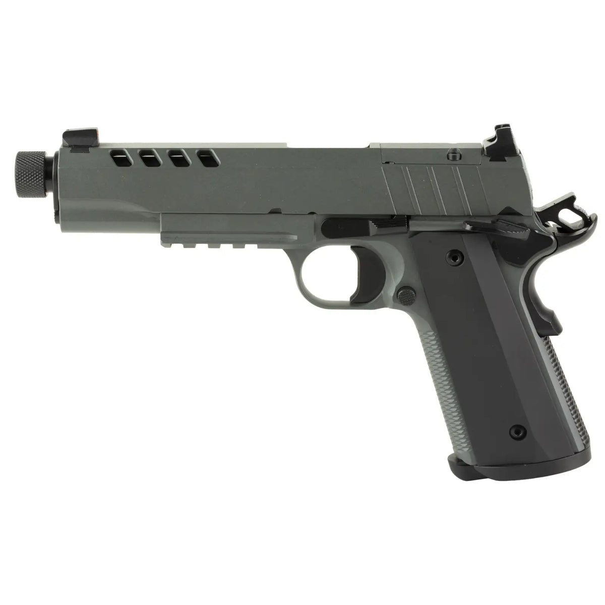 TISAS 1911 10MM 5" NIGHT STALKER SF, GREY, RAIL, 2-8RD