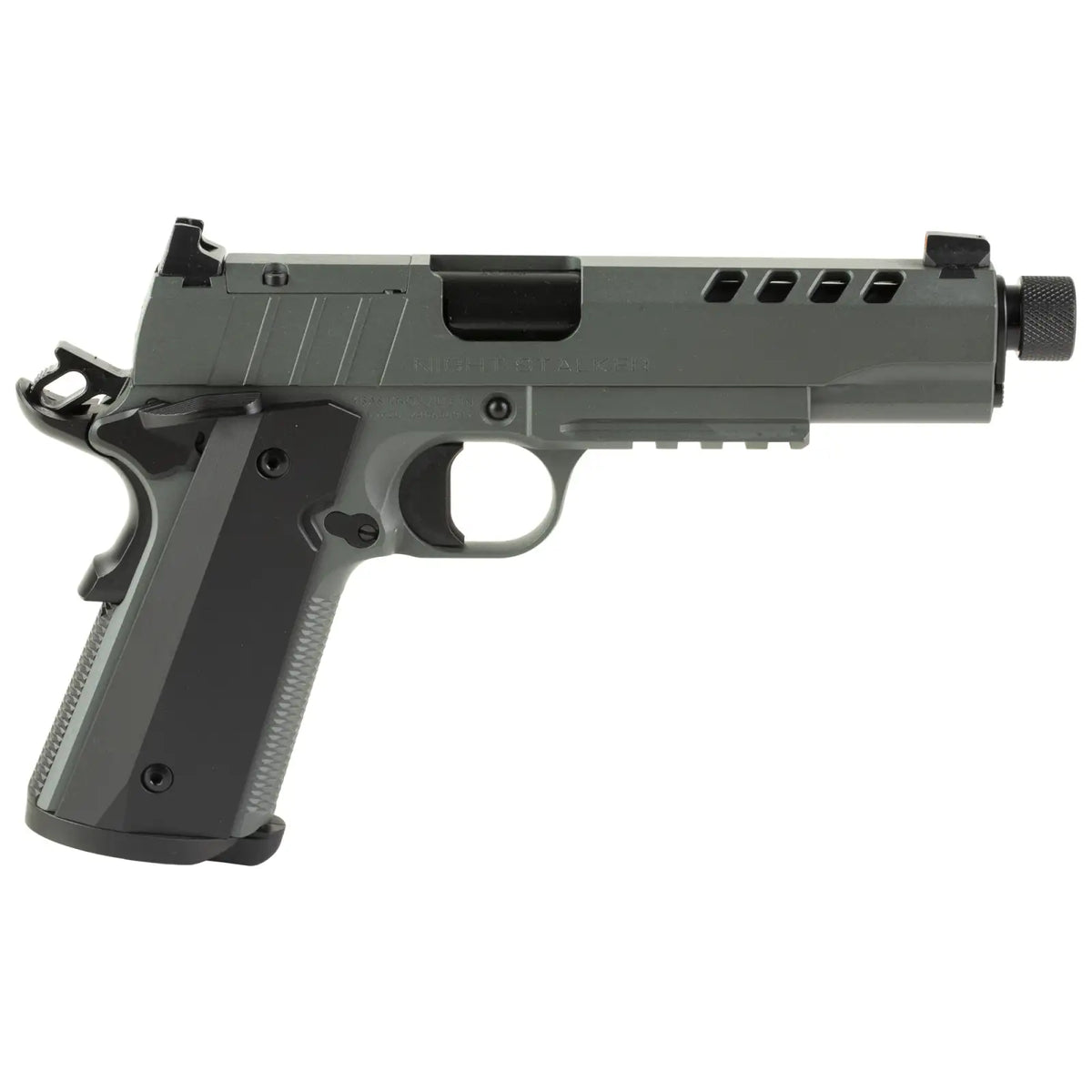 TISAS 1911 10MM 5" NIGHT STALKER SF, GREY, RAIL, 2-8RD