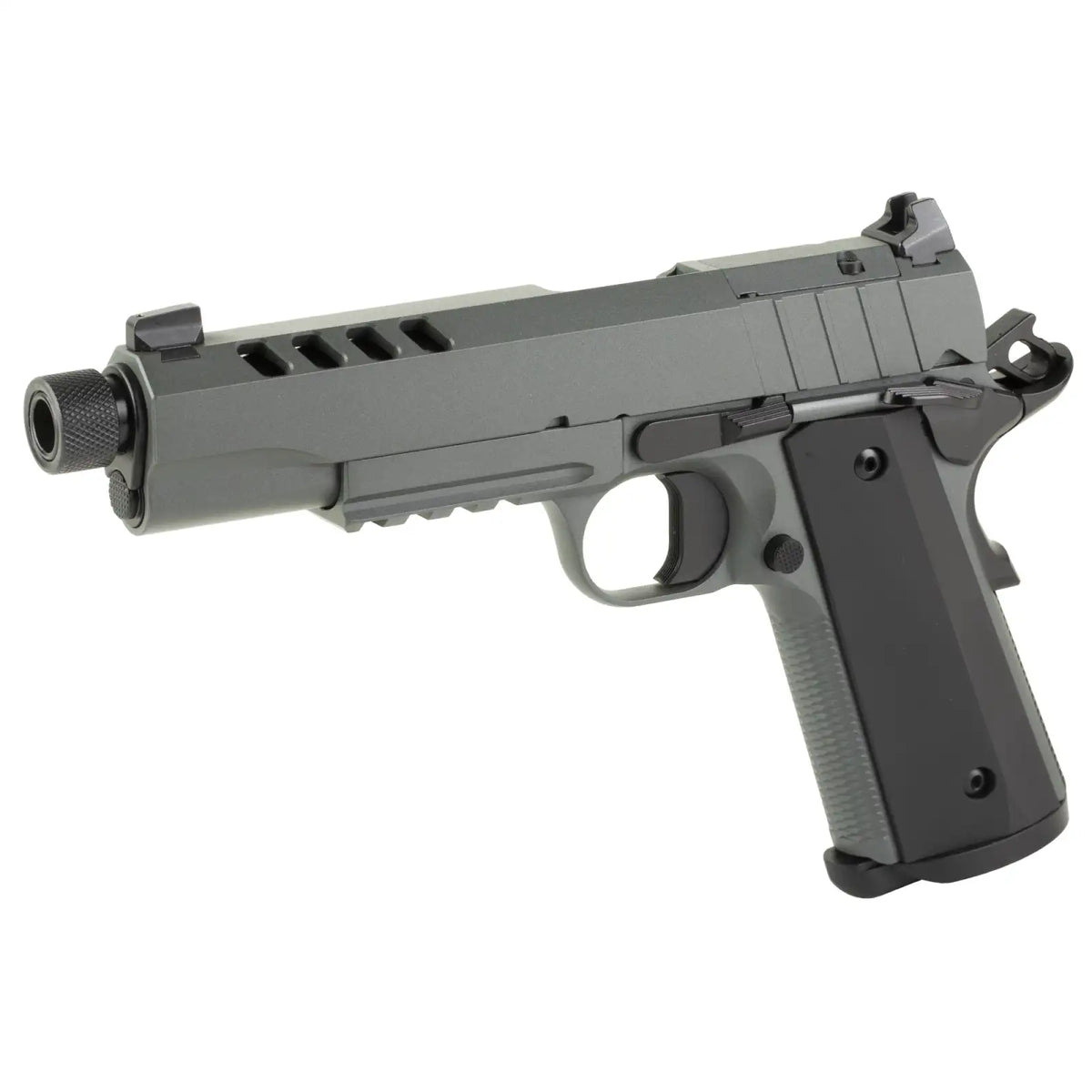 TISAS 1911 10MM 5" NIGHT STALKER SF, GREY, RAIL, 2-8RD