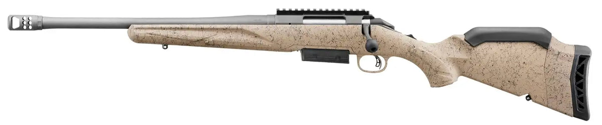 RUGER AMERICAN G2 RANCH LEFT HANDED RFL 450BM 16.4" FDE SPLATTER 3RD