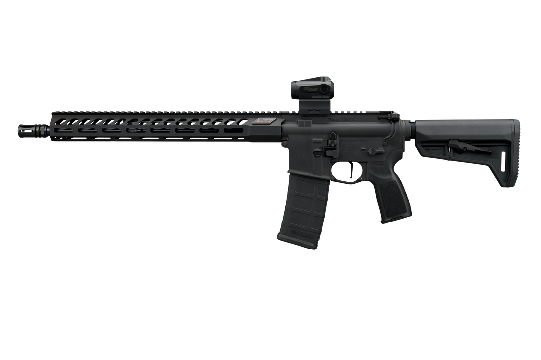 SIG SAUER M400 FORGE 5.56 RIFLE 16.5" BBL, BLACK, ROMEO MSR G2, TELESTOCK 1-30RD MAG