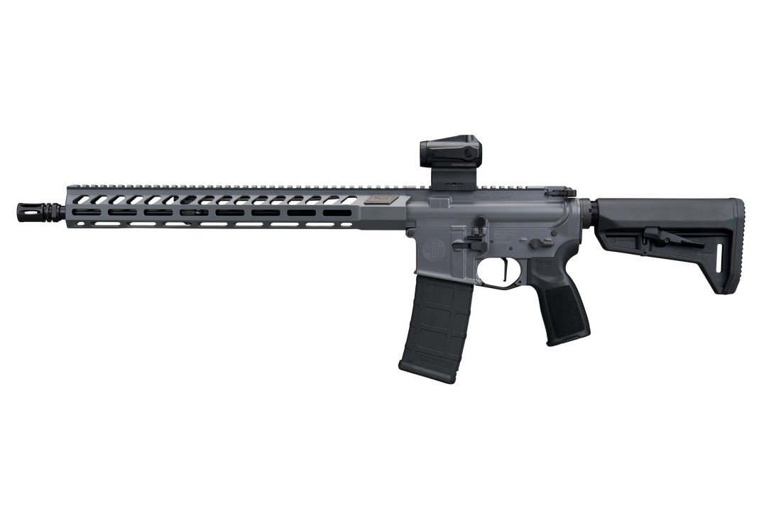 SIG SAUER M400 FORGE 5.56 RIFLE 16.5" BBL, CONCRETE GRY, ROMEO MSR G2, TELESTOCK 1-30RD MAG