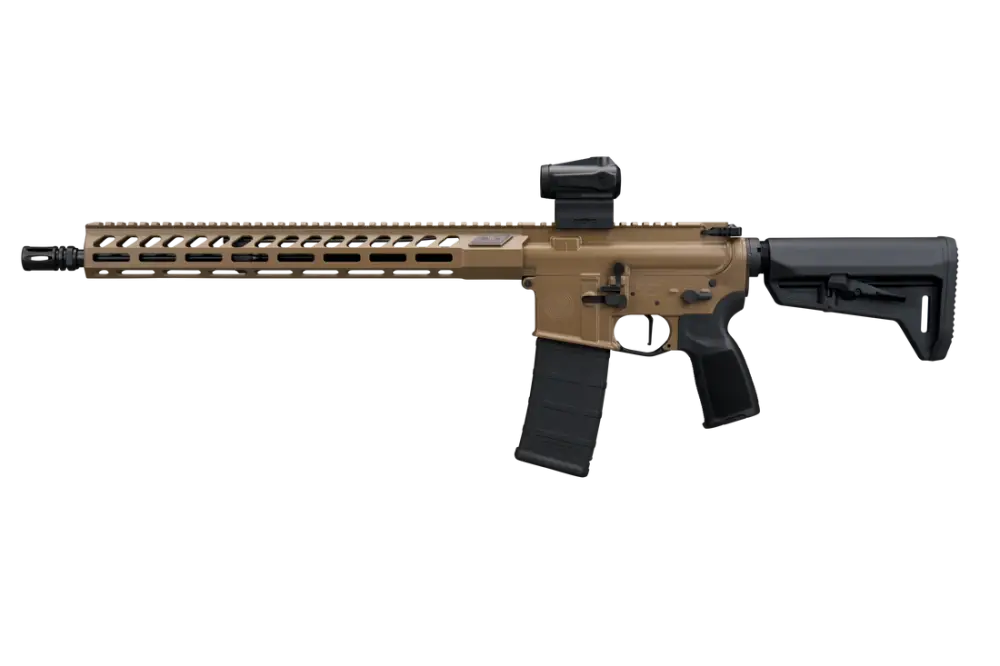 SIG SAUER M400 FORGE 5.56 RIFLE 16.5" BBL, FDE, ROMEO MSR G2, TELESTOCK 1-30RD MAG