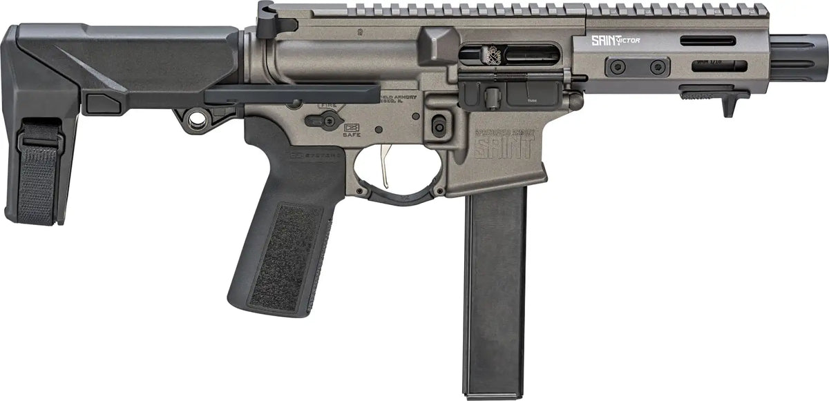 SPRINGFIELD ARMORY SAINT VICTOR PDW 9MM PISTOL 5.5" TUNGSTEN GRY, 1-32RD MAG