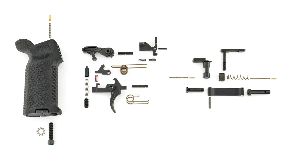 RUGER AR LOWER PARTS KIT, RUGER ELITE 452 TRIGGER, MOE K2 GRIP