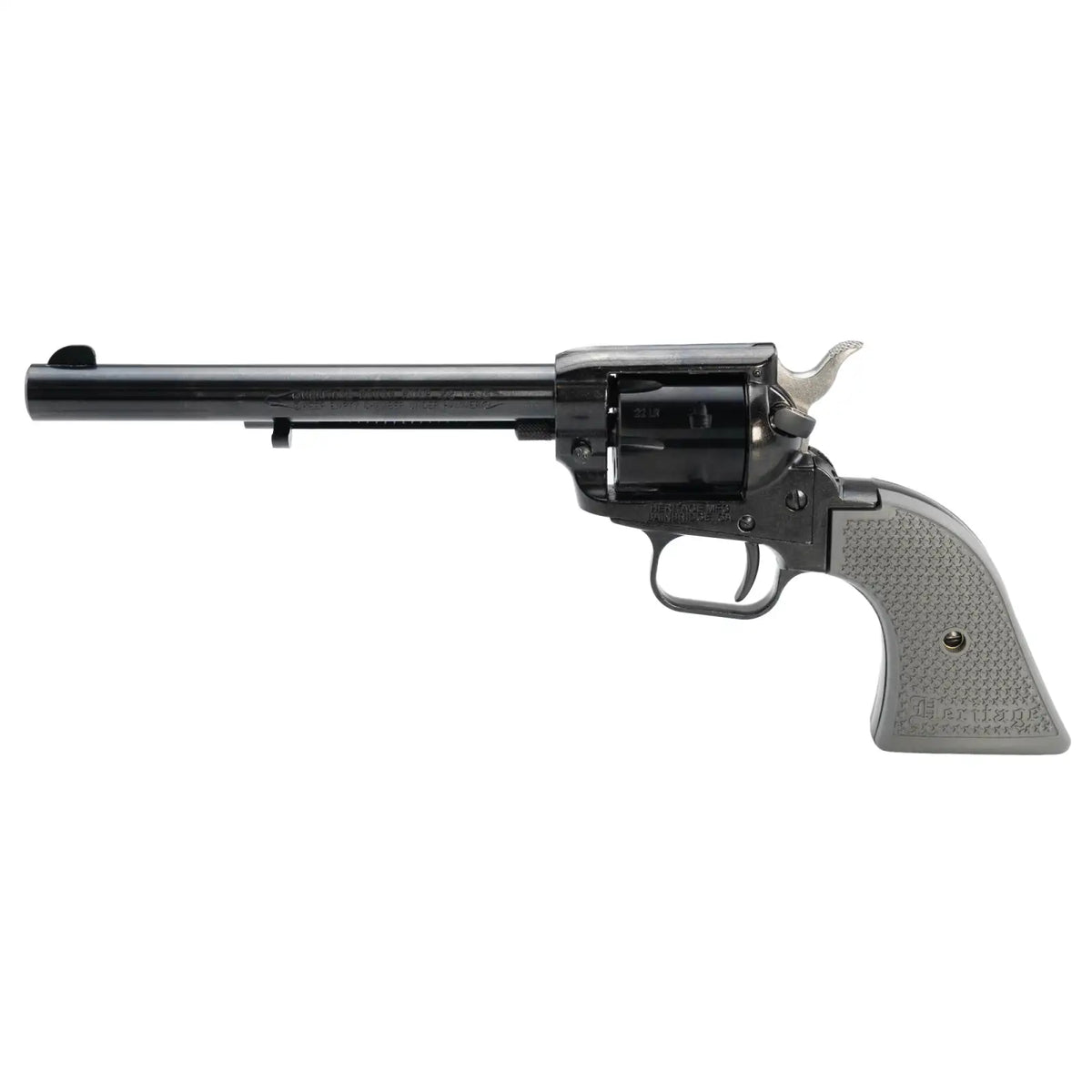 HERITAGE ROUGH RIDER 22LR REVOLVER 6.5" BLACK/GRAY POLY GRIPS 6RD