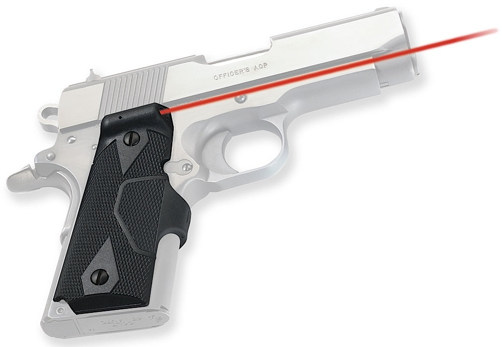 Crimson Trace 011210 Lasergrips  Fits 1911 Compact, Red Laser Black Polymer