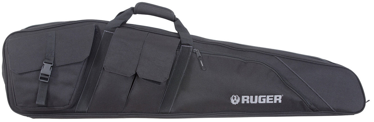 Ruger 27932 Defiance Tactical Rifle Case  42" Black Endura with Ruger Logo, Carry Handle, Knit Lining, Mag Pocket, Acces