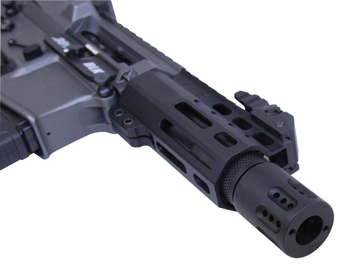 AR .308 Cal Mini Slip Over Barrel Shroud With Multi Port Muzzle Brake