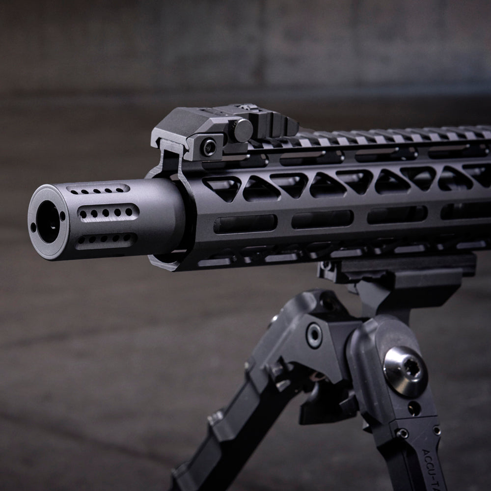 AR .308 Micro Slip Over Barrel Shroud With Multi Port Muzzle Brake (.308 Cal)