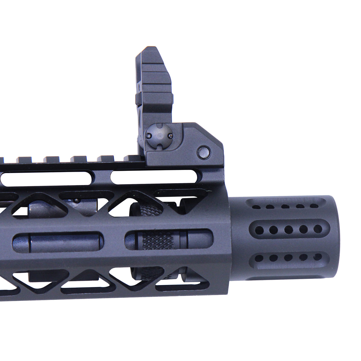 AR .308 Micro Slip Over Barrel Shroud With Multi Port Muzzle Brake (.308 Cal)