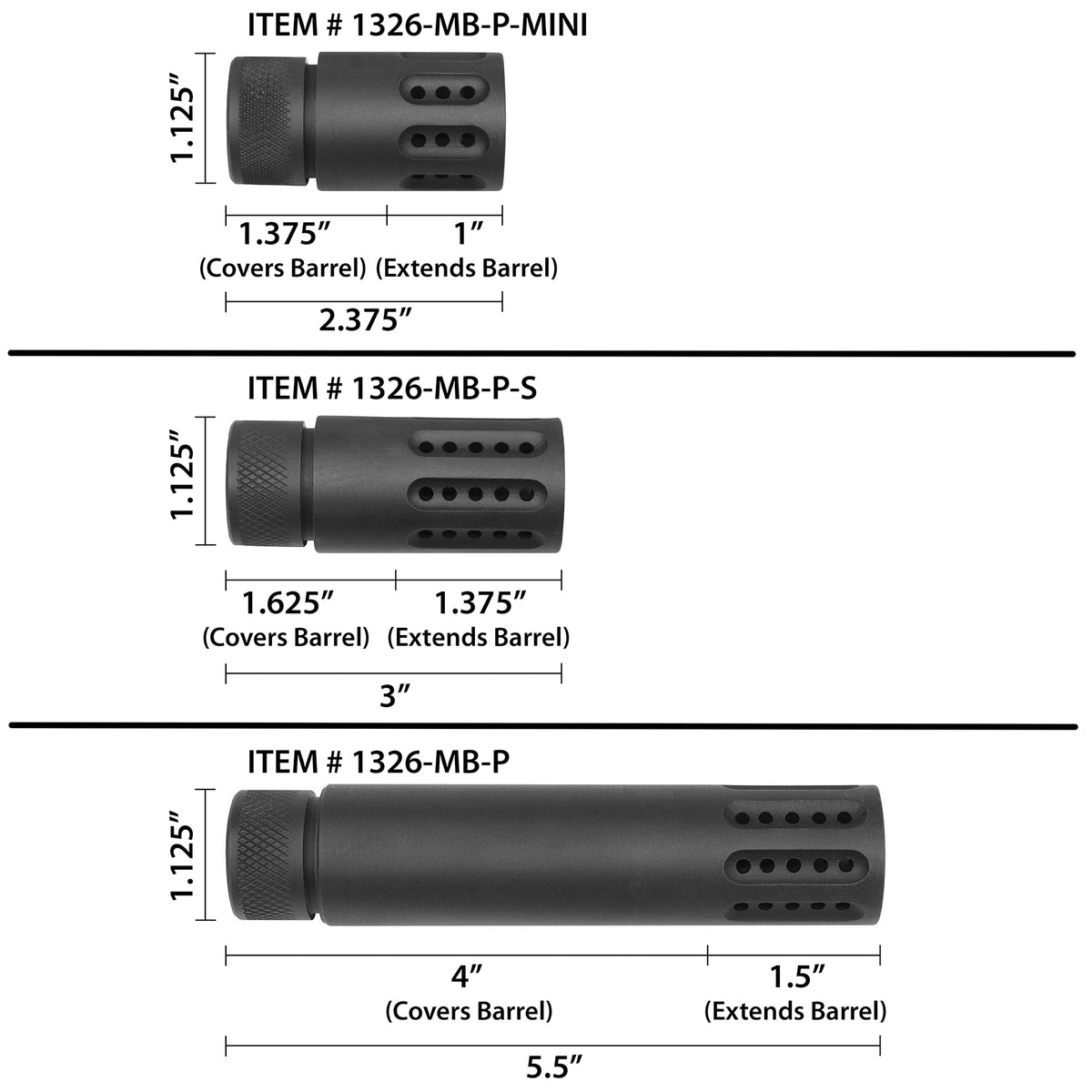 AR-15 Cal Slip Over Barrel Shroud With Multi Port Muzzle Brake