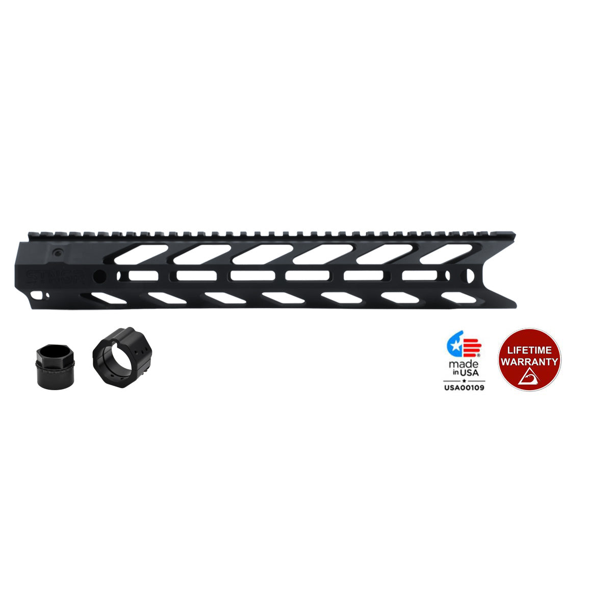 STNGR HWK XL® Free Float Suppressor Ready AR-15 Handguard - M-LOK - 2 Lengths Available (BLEMISHED)