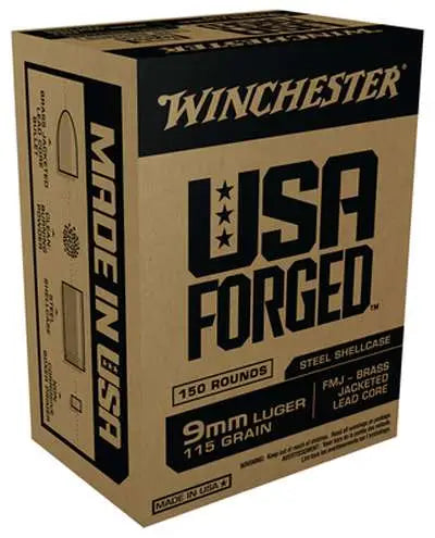 FORGED 9MM 115GRSTEEL CASE 150RD BX 750RD CASE