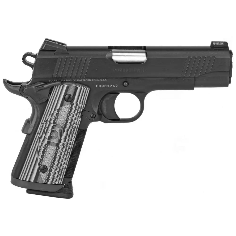 COLT 1911 CCU CONCEALED CARRY OFFICERS 45 ACP 4.25" ANODIZE \ BLACK DLC